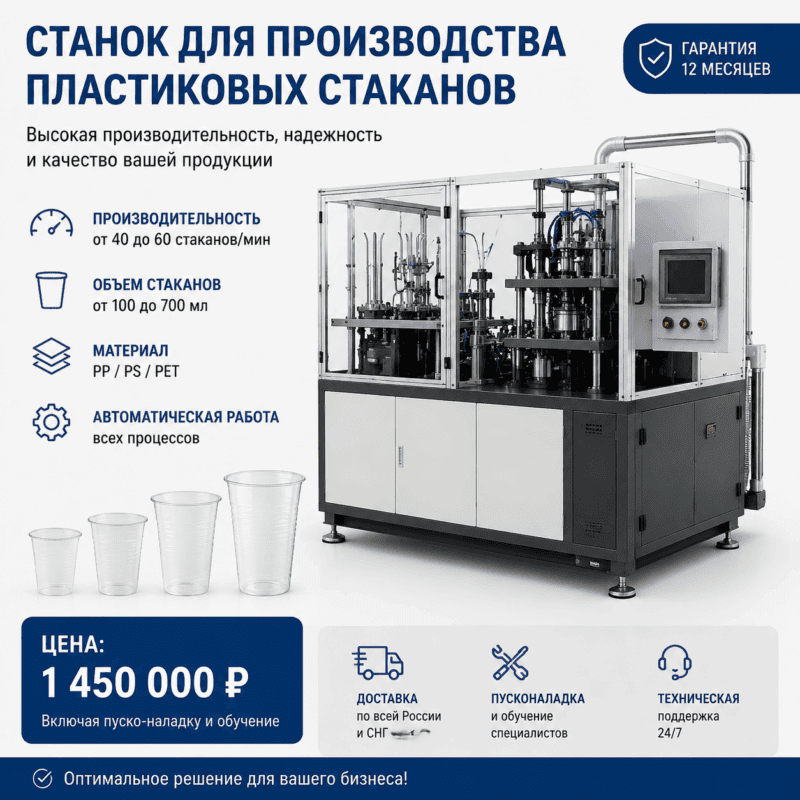 станок для пластиковых стаканов цена