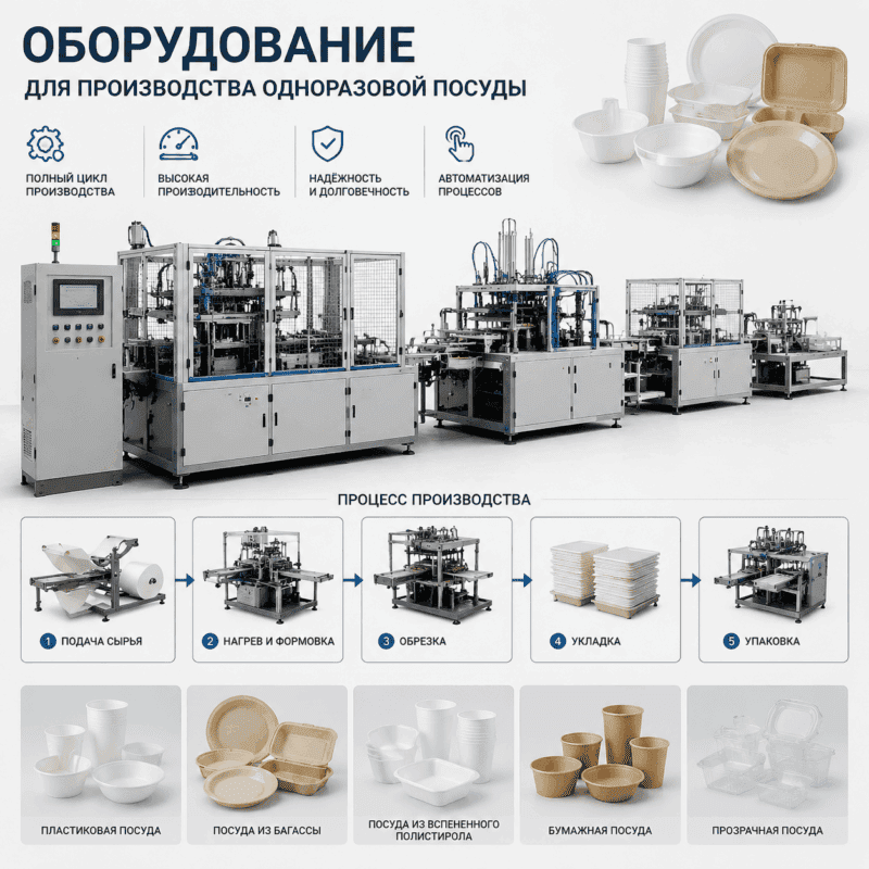 оборудование для производства одноразовой посуды
