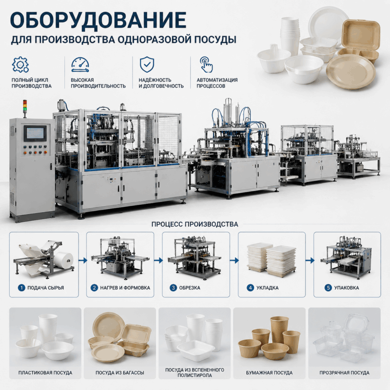 оборудование для производства одноразовой посуды